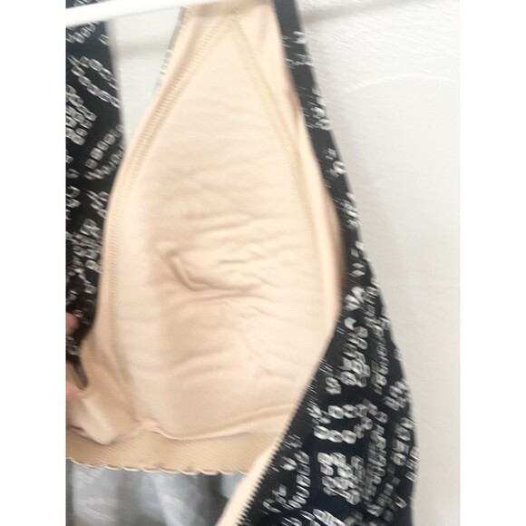 Lands End  One Piece Black Floral Tankini Top Swim Suit Size 10 EUC Halter - Picture 5 of 5